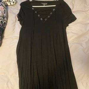 Lulus black tie up dress. Size medium. Worn once.